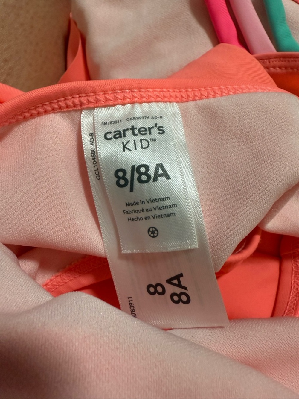 Carter's Coral Pink Ruffle Tankini Set - Picture 3 of 3